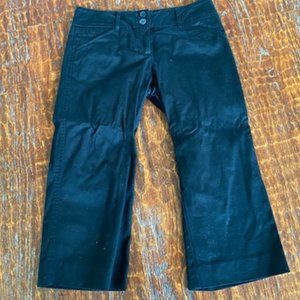 New * NEW YORK & COMPANY * BLACK Cropped CAPRI Stretch PANTS * Pockets * sz 2